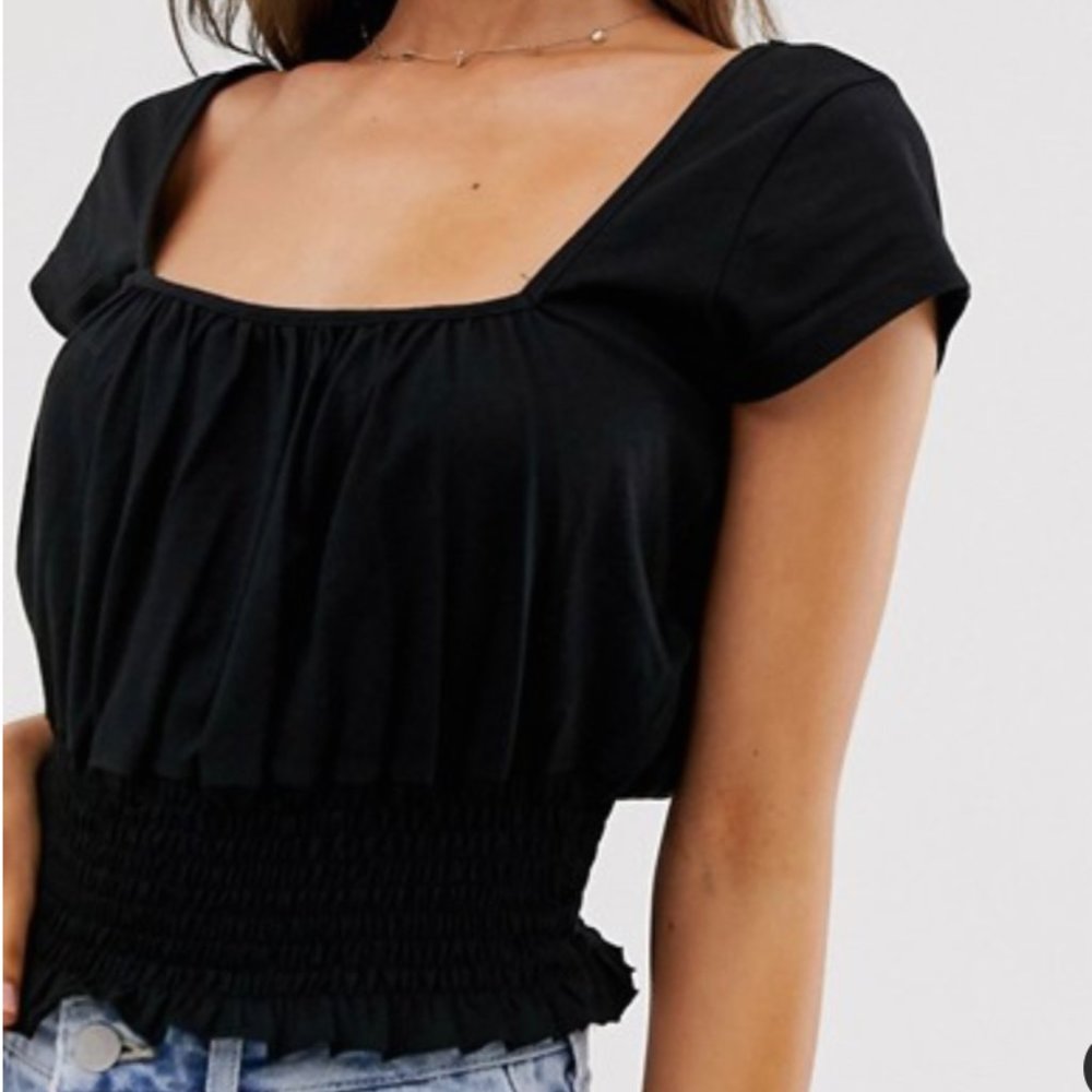 Square neck top